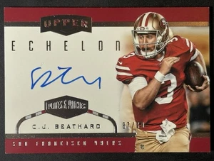 Plates & Patches Upper Echelon Auto C.J. 2017 Beathard 87/99 UP-CB 49ers - Imagen 1 de 3