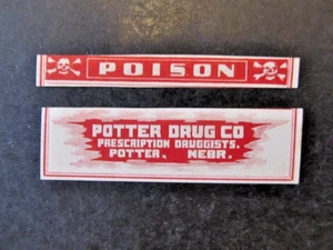 POTTER DRUG CO. / POISON - APOTHECARY LABELS, MNH - Bild 1 von 2