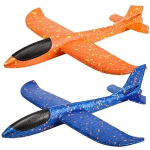 2 Pack Airplane Toys,17.5" Large Throwing Foam Plane,Foam Airplanes For Kids,2 - Picture 1 of 7