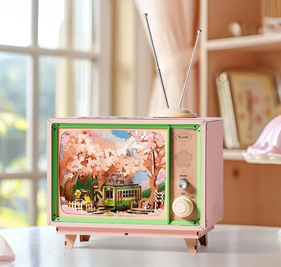 Caja de música Rolife Sakura Dreamy Tour con kits de rompecabezas de madera LED 3D regalos de Navidad Foto 1 de 4