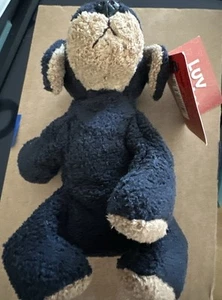 Peluche chiot RUSS BERRIE Luv Pets BISCUIT DOG chamois rottweiler 5" noir marron - Photo 1 sur 7