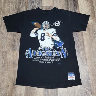 Camiseta De Colección NFL Troy Aikman Grande QB Dallas Cowboys Leyenda Super Bowl Fútbol Foto 1 de 4