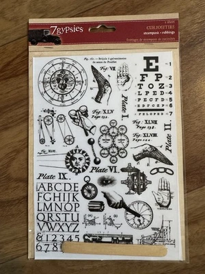 Ciganos 1 Folha Steampunk Curiosidades RUBONS, Scrapbooking/Jounraling NOVO - Imagem 1 de 2