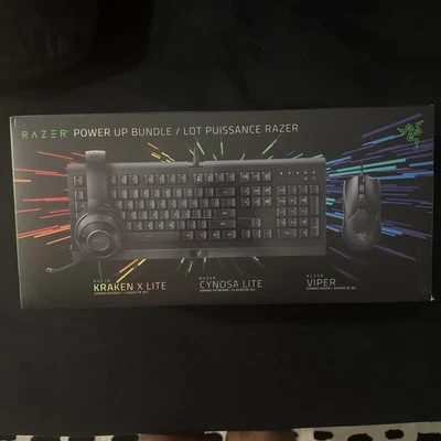 New Razer Power Up Bundle Cynosa/Keyboard Viper/Mouse Kraken/Headset - Image 1 of 2