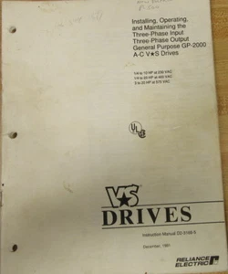 Reliance Electric D2-3166-5 Manual D231665 - Picture 1 of 2