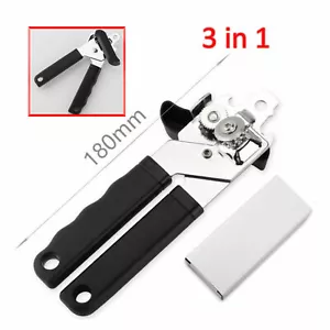 Heavy Duty Stainless Steel Tin Can Opener Cutter Easy Comfy Handle Grip Kitchen - Picture 1 of 4