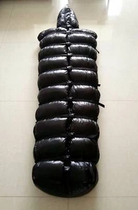 Shiny wet-look nylon sleeping bag mummy down sleeping bags warm Schlafsäcke new - Picture 1 of 7