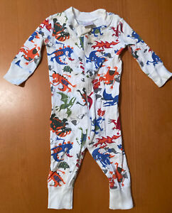 Hanna Andersson Baby 60 6-9 months Sleeper Pajamas PJ’s Footless Dragon Organic