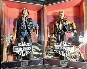Incredible Vintage Harley Davidson Pair, BARBIE 25637 & KEN 25638, Both NEW NRFB - Picture 1 of 10