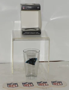 NFL Boelter Brands LLC 16 Ounce Carolina Panthers Pint Glass White Coasters - Picture 1 of 7