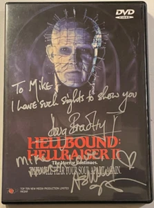 USED EXCELLENT Hellbound Hellraiser 2 DVD SIGNED BY DOUG BRADLEY ASHLEY LAURENCE - Picture 1 of 5