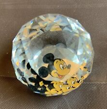 Swarovski Crystal MICKEY MOUSE Miniature Paperweight FACETED PRISM BALL Disney