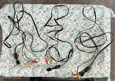 Sony PlayStation VGA Cable 8ft OEM Black Lot 3 PS2 PS3 Playstation 2 - Image 1 of 4