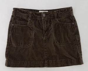Old Navy Girl’s Brown Corduroy Short Skirt Size 12 Adjustable Waist Y2K Vibes - Picture 1 of 7