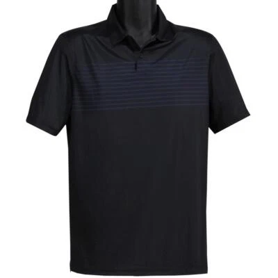 Oakley Striped Panel Polo Shirt Mens Size S Small Blackout Golf Sports Tee - image 1 of 4