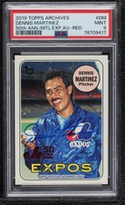 2019 Topps Archives Red Foil /10 Dennis Martinez #MTLA-DM PSA 9 MINT Auto