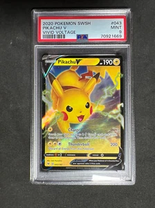 🔥 Pokemon PSA 9 Vivid Voltage Mint Pikachu V #043 - Picture 1 of 2