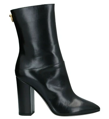 NUEVO Botín Valentino Garavani Runway Ringstud, Cuero Negro, 39 EUR, Precio de venta sugerido por el fabricante 1295 USD Foto 1 de 4