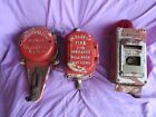 3 ANTIQUE CAST IRON FIRE ALARMS ~ CAST IRON ~ FIRE FIGHTER SALVAGE