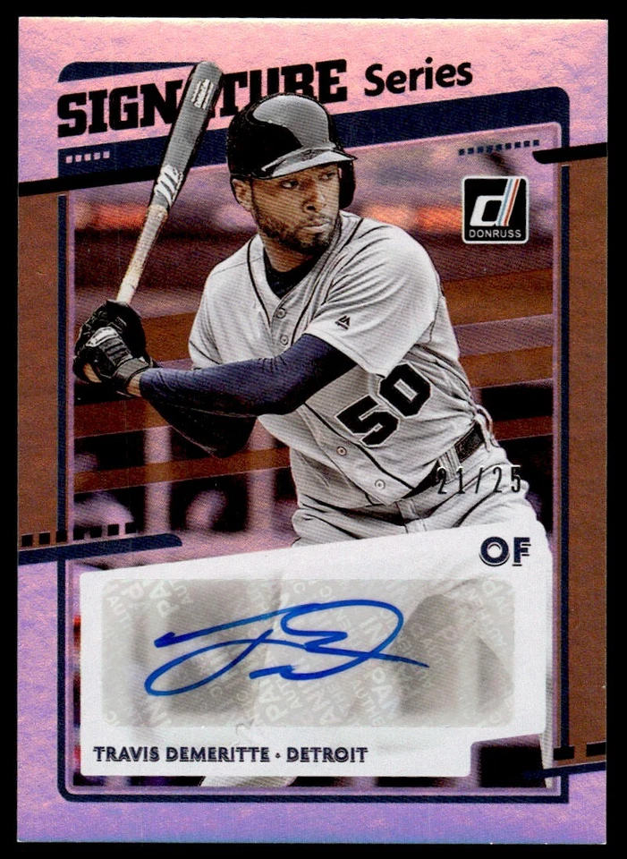 2020 Donruss Signature Series Travis Demeritte Auto Detroit Tigers #SS-TD R38 - Image 1 of 2