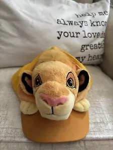 Disney Parks The Lion King Simba Youth Size Cap Hat Yellow Plush Snapback - Picture 1 of 8