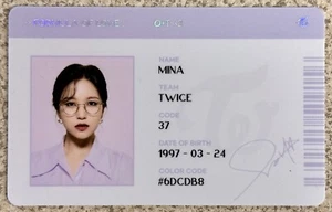 TWICE FORMULA OF LOVE O+T= 3 3rd Album Official ID Card MINA (Blue) - Picture 1 of 2