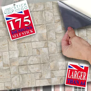 Dolls House Wallpaper, Natural Stone Floor 1/12, Stick On Vinyl Miniature - Picture 1 of 11