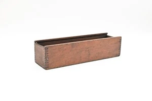 Antq Holzkiste Slide Top Typ Box (ohne Top) Fingergelenke Aufbewahrung klein Holz Trike - Bild 1 von 7
