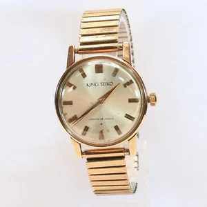 SEIKO King Seiko KSJ145-438-E Men's Manual Watch Gold Plated Japan made #1712 - Picture 1 of 18