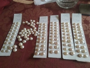 Lotto di 140 perle mabè mezzeperle mabe da montare - Afbeelding 1 van 11