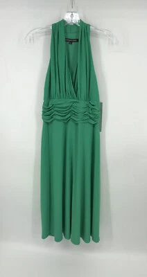 Jones Wear Dress Green Halter Sleeveless With Ruffles Womens Size 6 NWT - Image 1 of 4