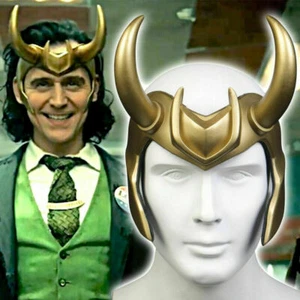 Loki Crown Horns Cosplay Headgear Helmet Costume Props Adult Headwear PVC - Picture 1 of 8