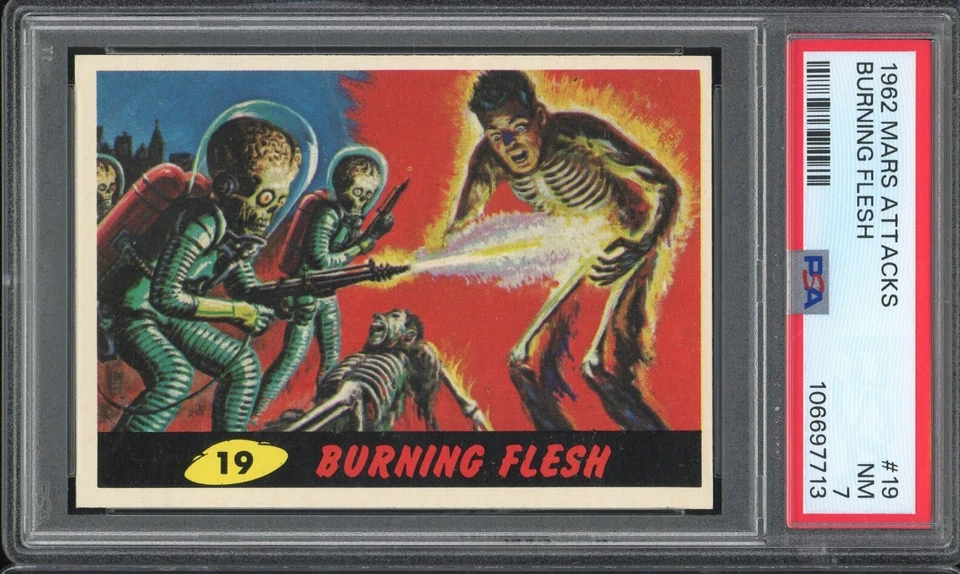 1962 Mars Attacks Burning Flesh #19 PSA 7 NM - Image 1 of 1