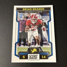 Brian Branch Rookie Card. 2023 Score #380
