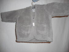 Grey Size 3m hoodie fluffy Jacket with ears Unisex zip front