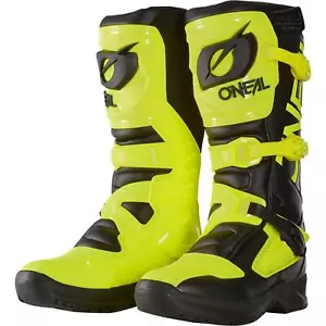 Stivali O'Neal RSX MX Nero/Giallo Neon Motocross Fuoristrada Racing Quad - Foto 1 di 3