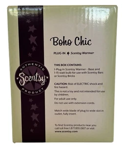 Scentsy Boho Chic Plug-In Scentsy Warmer Base For Wax Melts No Bulb - Picture 1 of 15