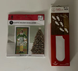 Copriporta natalizio Buddy The Elf e impronte elfo riutilizzabili NUOVO DI ZECCA - Foto 1 di 5