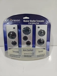 NEW Oregon Scientific Modula Weather Forecaster & Self Setting Clock Sealed - Picture 1 of 11