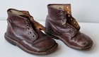 Nettes tolles Paar Kinder Schürschuhe aus Leder - Original um 1900/20