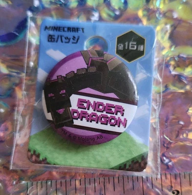 New NWT Minecraft Mini Pin Ender Dragon Japan Store Pop Up Shop Small Can Badge - Image 1 of 2