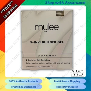 Mylee 5-in-1 2 Builder GEL Polishes Clear & Peach (2 x 15ml) - Brand New - Picture 1 of 3