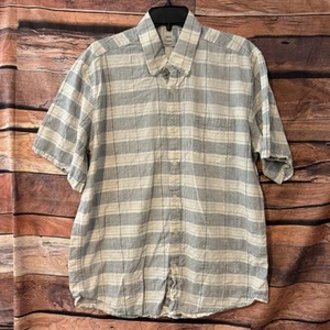 Viyella Shirt Men’s Plaid Striped Short Sleeve Button Down Zephyr 100% Cotton - Picture 1 of 6