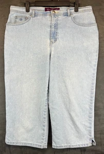 Gloria Vanderbilt Denim Capri Pants - Womens Size 14 - Blue - Distressed (4109) - Picture 1 of 20
