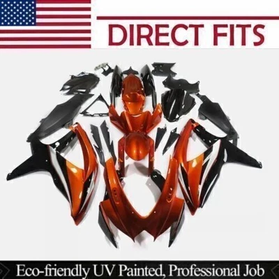 Kit de carenado naranja negro para Suzuki GSXR600 GSXR750 K8 2008 2009 2010 kit de carrocería Foto 1 de 4