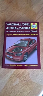 VAUXHALL ASTRA MK4 & ZAFIRA 1998-04 HAYNES WORKSHOP MANUAL 3797 VGC & FREE P&P - Image 1 of 4