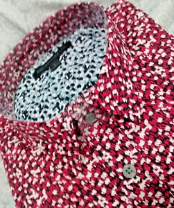 NWT John Varvatos Star USA men's Size L Short sleeve button down Shirt Abstract - Picture 1 of 12