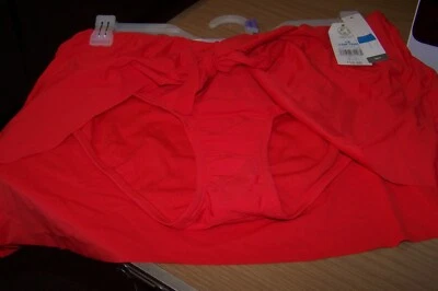 Traje de baño con falda roja parte inferior talla 1X Time & Tru para mujer dama falda de playa nueva con etiquetas Foto 1 de 4