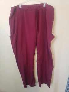 Dickies Scrubs Mid Rise Straight Leg Drawstring Pants DK130 EGG Eggplant - Picture 1 of 8