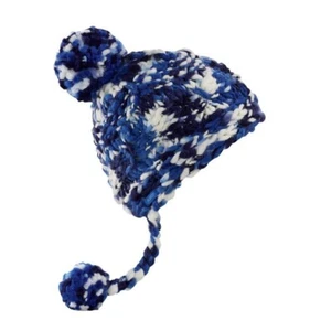 BRANDNEU! BURTON NANA OHRENKLAPPE BEANIE MÄDCHEN REIHER SKI SNOWBOARD BOMMEL BLAU MÜTZE - Bild 1 von 5